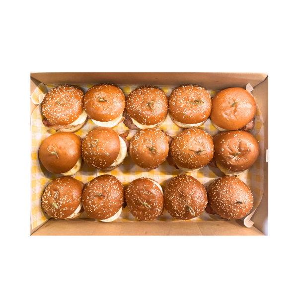 Egg & Bacon Brioche Sliders CBD Patisserie